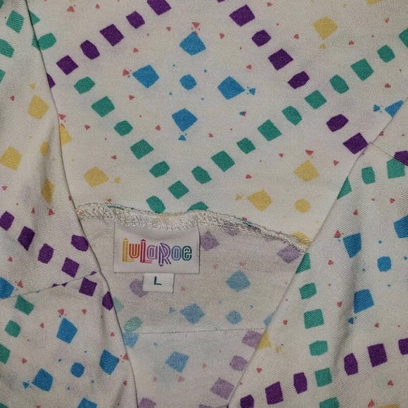 Women’s NWT LULAROE Azure Retro Print Skirt SZ L - Picture 3 of 3